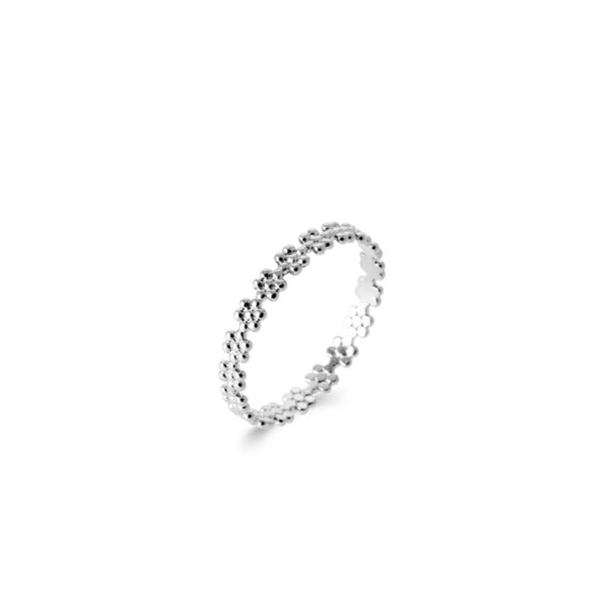 Bague en Argent 925 motifs fleurs Kapan