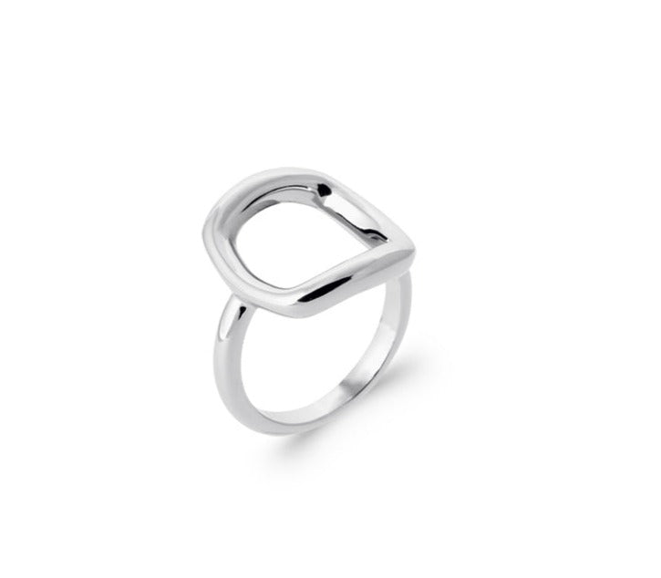 Bague Argent 925 motif carré Agathe