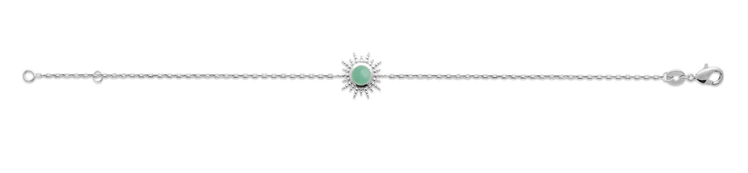 Bracelet Argent 925 soleil & Aventurine Dellia