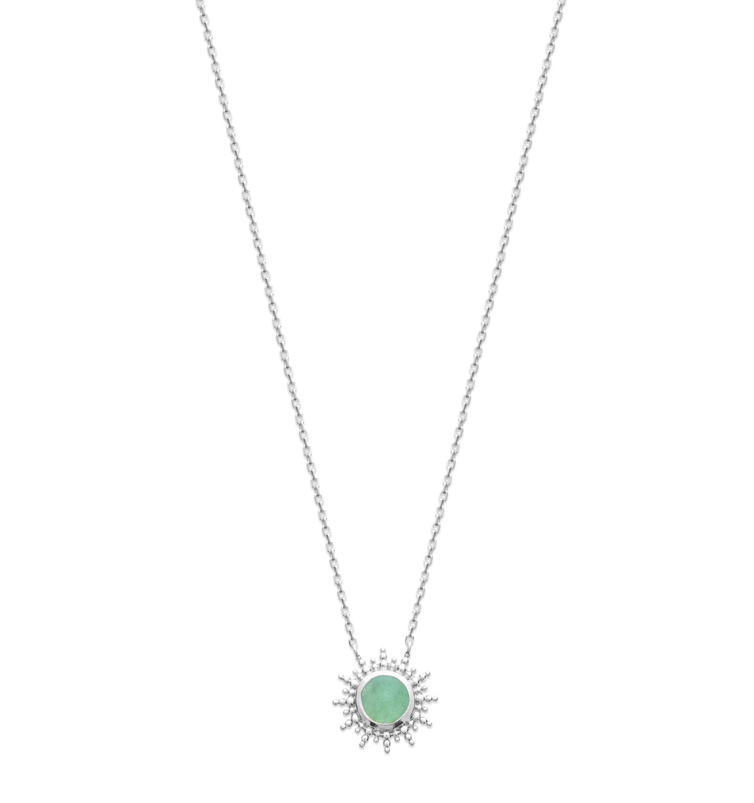 Collier Argent 925 soleil & Aventurine Dellia