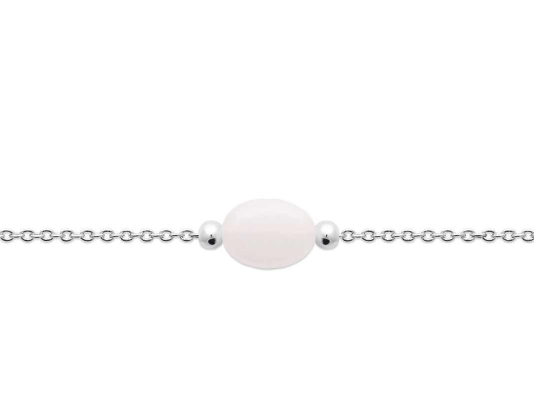 Bracelet Argent 925 & Pierre de lune Galet