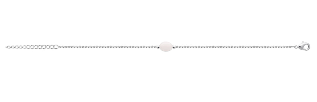 Bracelet Argent 925 & Pierre de lune Galet