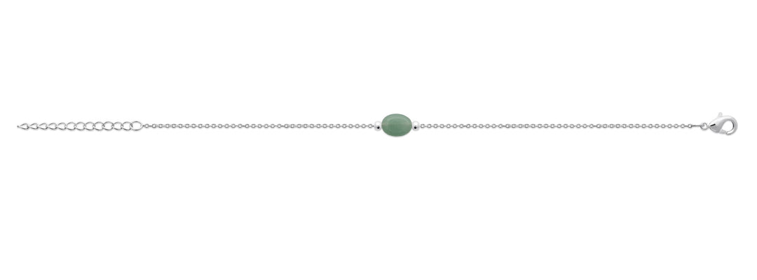Bracelet Argent 925 & Aventurine Galet