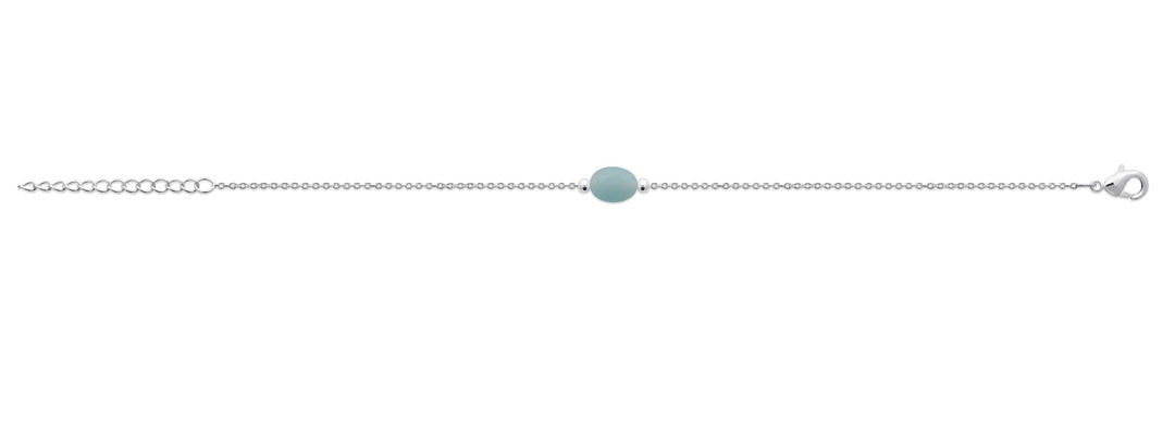 Bracelet Argent 925 & Amazonite Galet