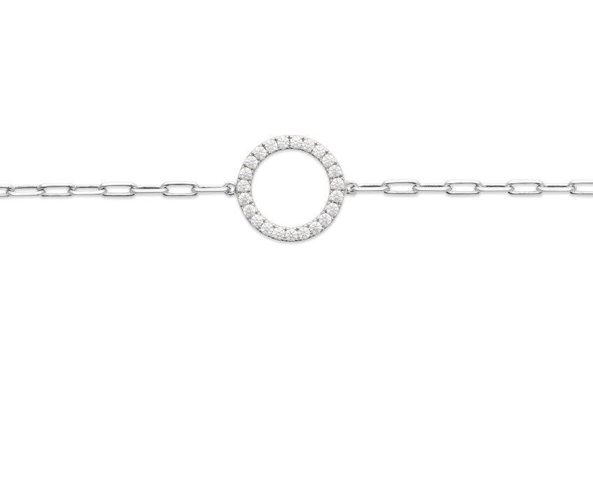Bracelet Argent 925 cercle & OZ Lolie