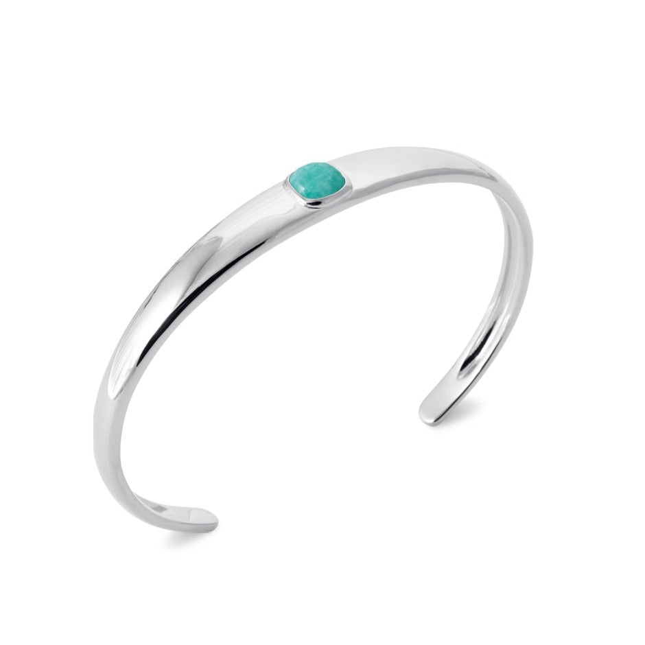 Jonc argent 925 & Amazonite Astrid