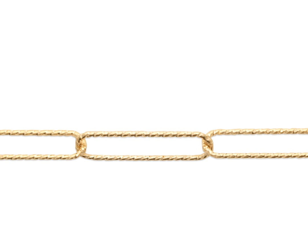 Bracelet Plaqué Or maille trombone diamanté Zoé