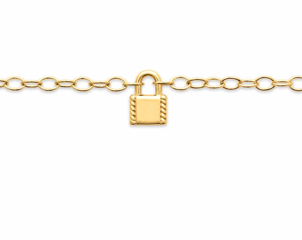 Bracelet Plaqué Or motif cadenas Bianca