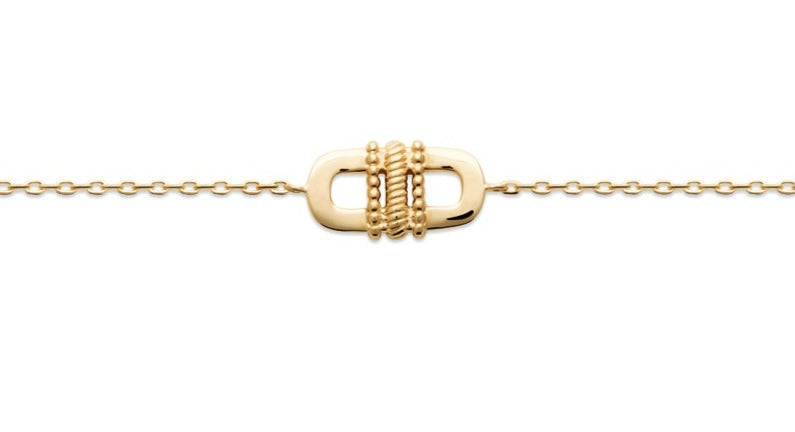 Bracelet Plaqué or motif Aztèque Akumal