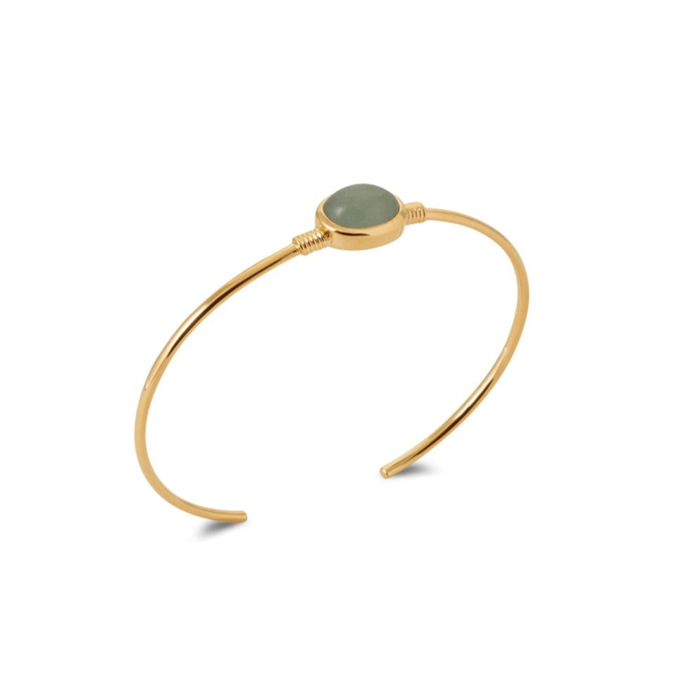 Jonc Plaqué Or & Aventurine Mattia