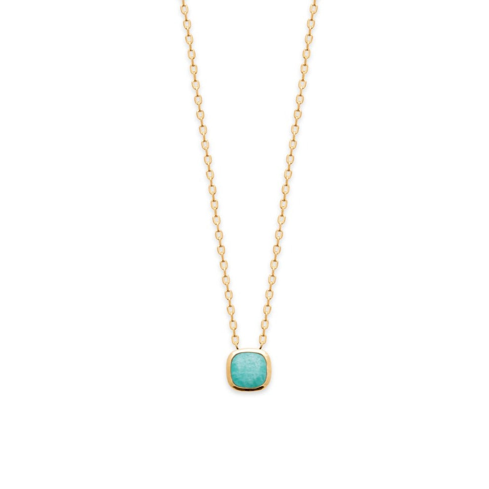Collier Plaqué Or & Amazonite Astrid