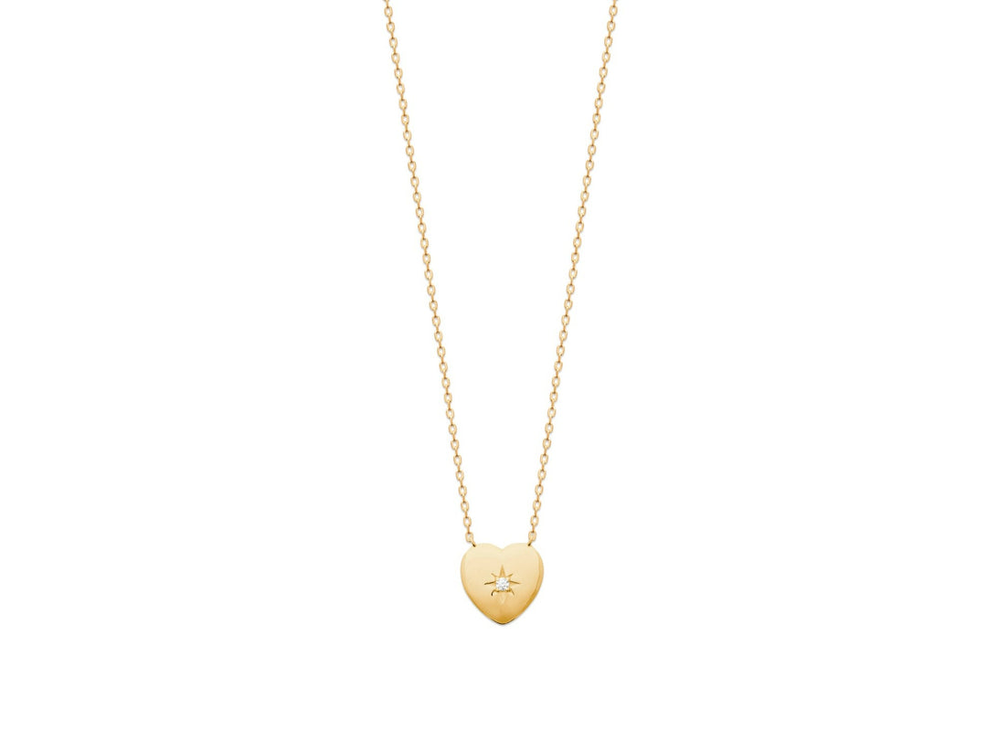 Collier Plaqué or forme cœur & OZ Valentine