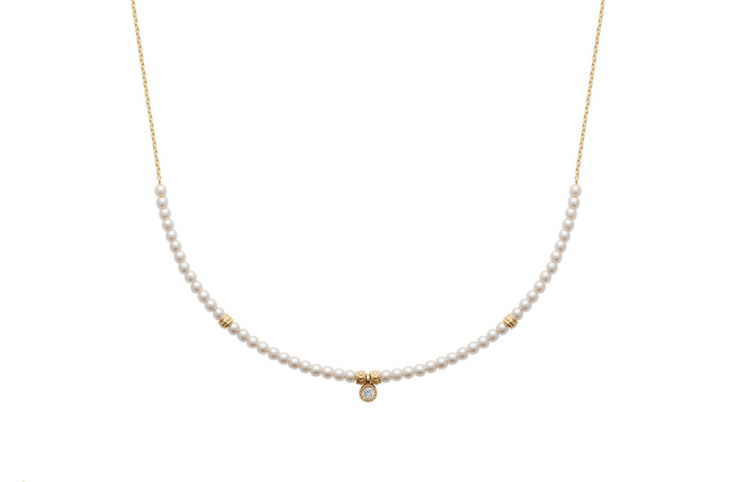 Collier Plaqué Or & perle Marie Oz