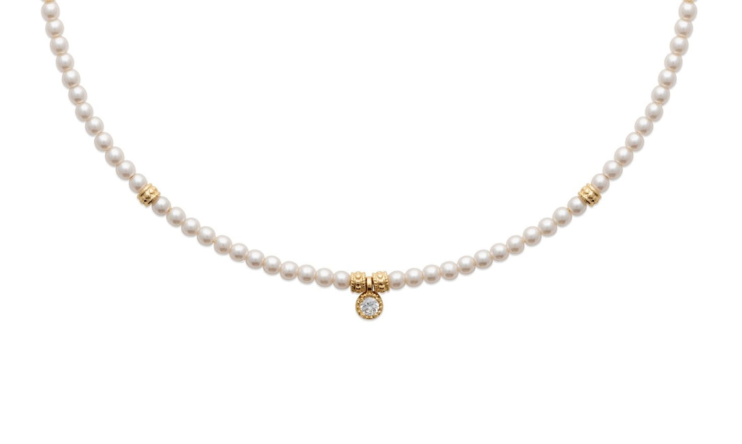 Collier Plaqué Or & perle Marie Oz