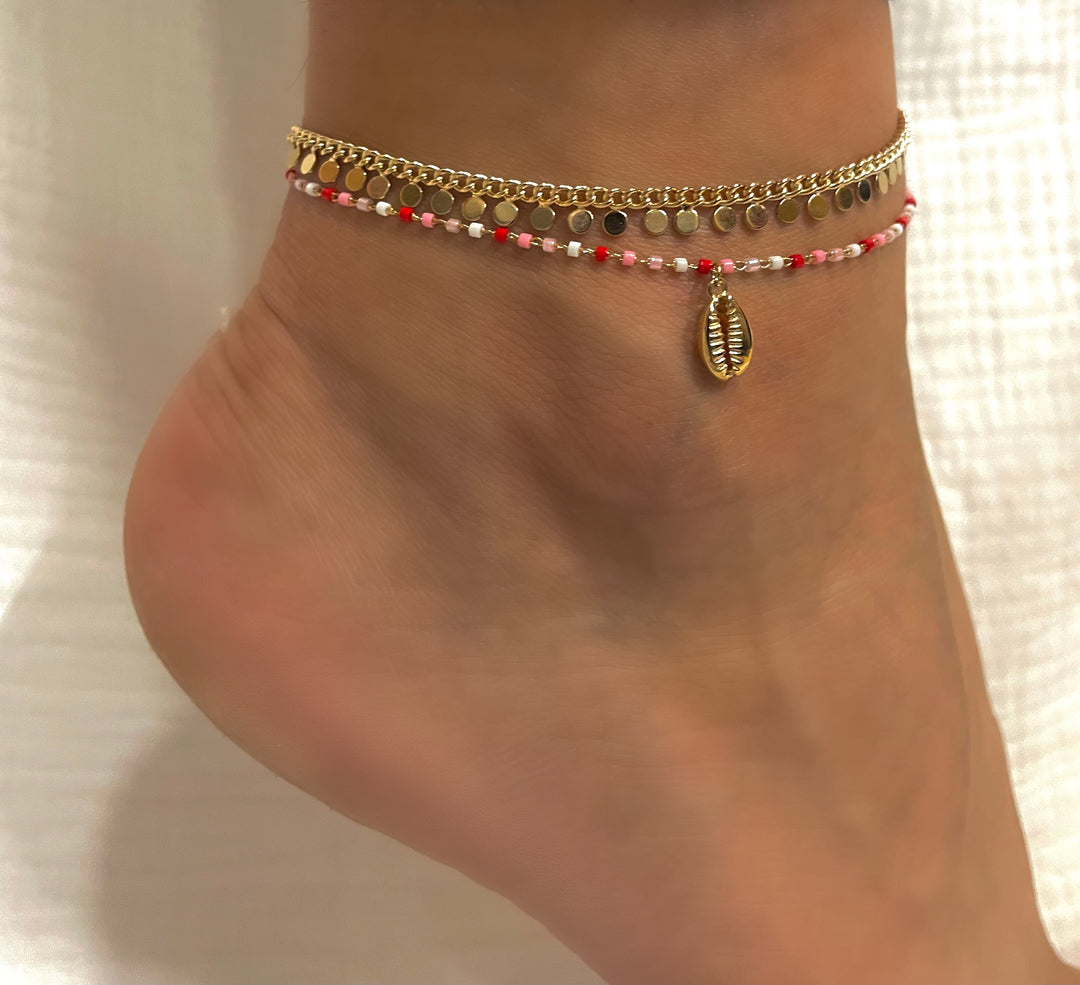 Chaîne de cheville Plaqué Or Sania