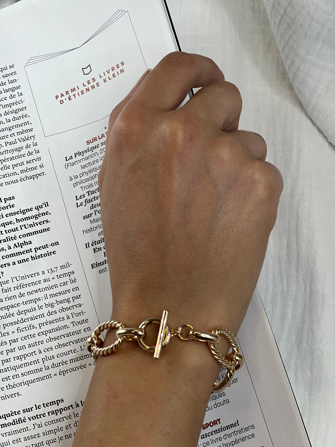 Bracelet Plaqué Or maille torsadée Inaya