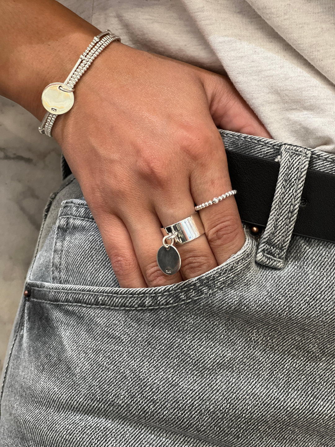 Bague Argent 925 perles Soly