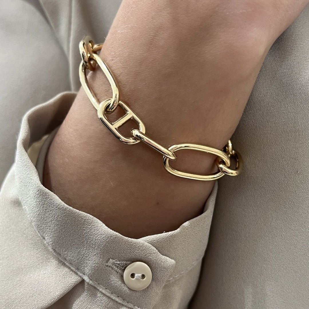 Bracelet Plaqué Or maille marine Enola
