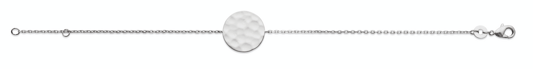 Bracelet Argent 925 pastille martelée Charlie