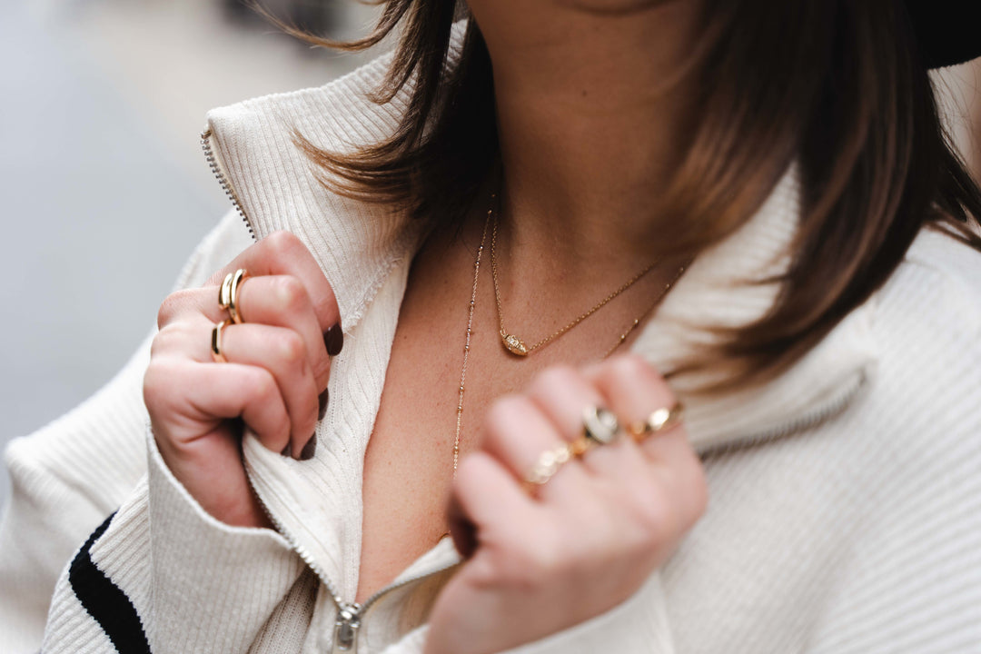 Collier Plaqué Or & OZ cylindre Paige