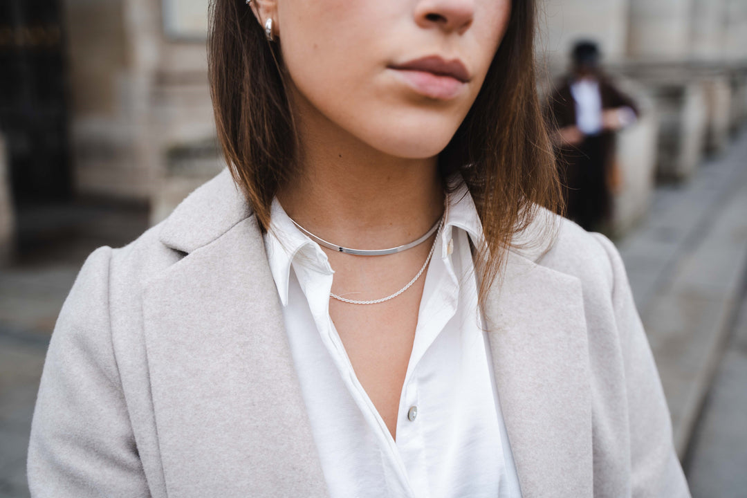 Collier Argent 925 maille corde Yuni