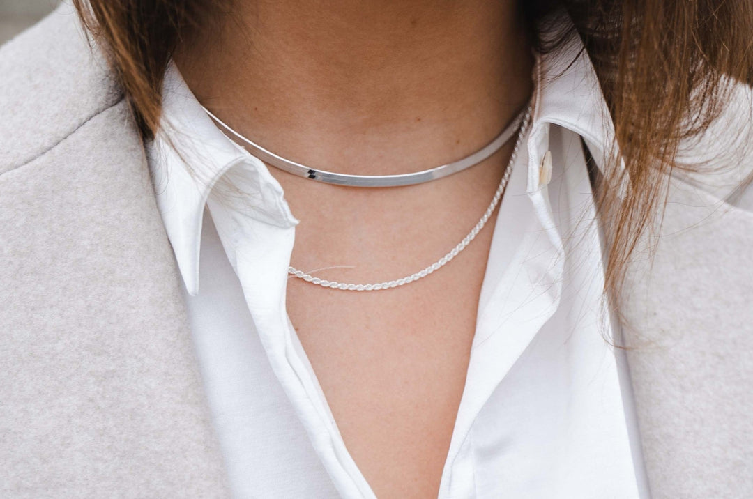Collier Argent 925 maille miroir London