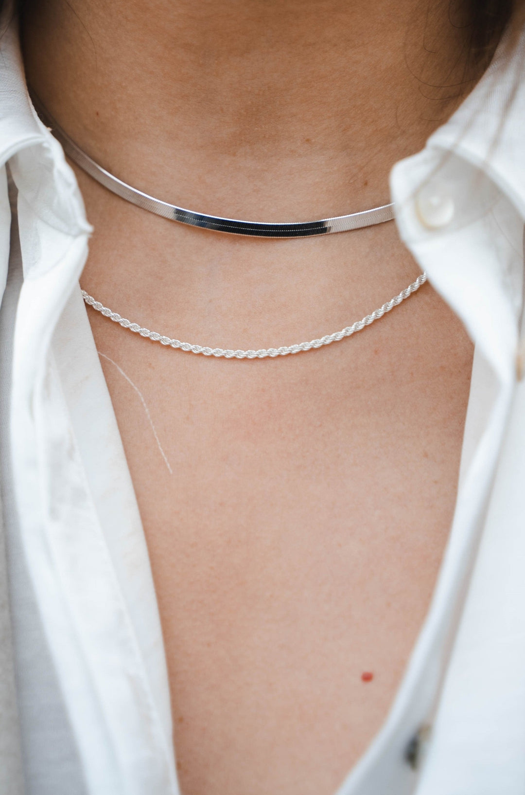 Collier Argent 925 maille corde Yuni