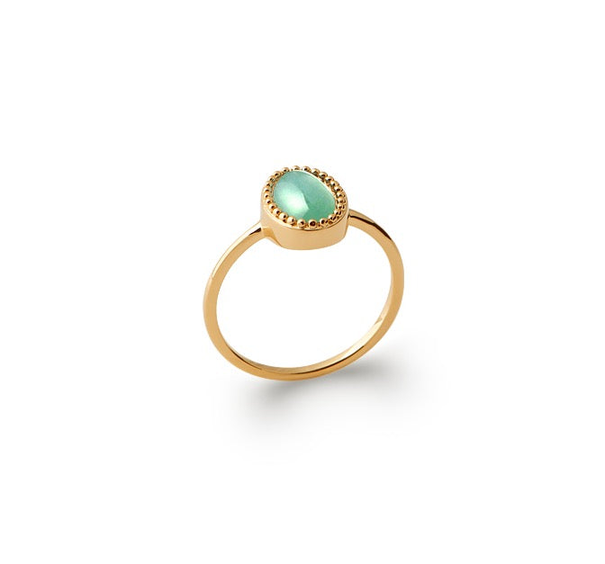 Bague Plaqué Or & Aventurine Sofia