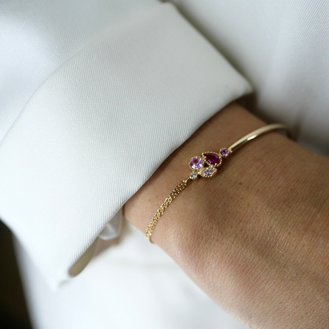 Bracelet Plaqué Or & Oz rose Moea