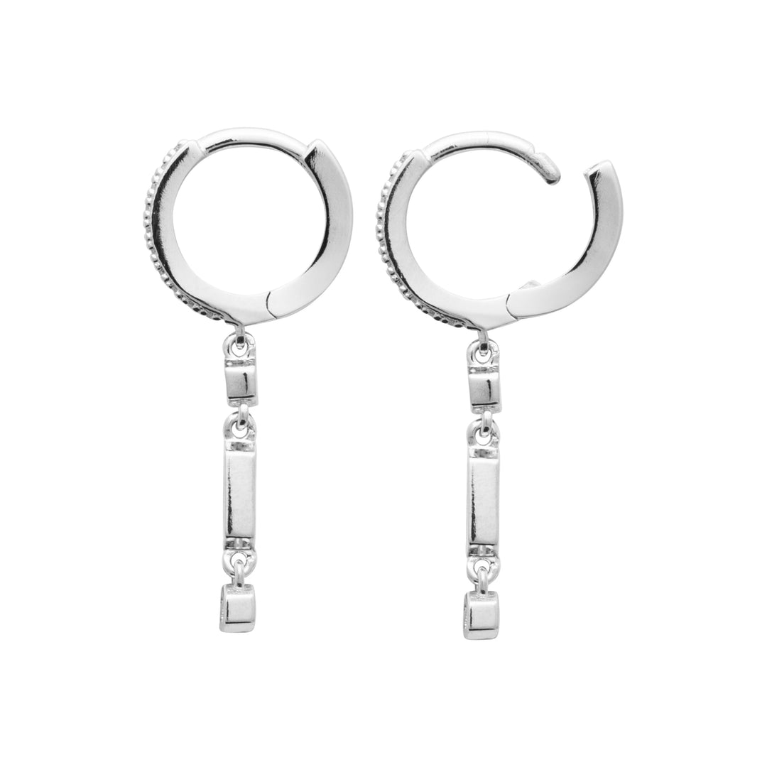 Boucles d'oreilles Argent 925 créoles pampilles Léonie