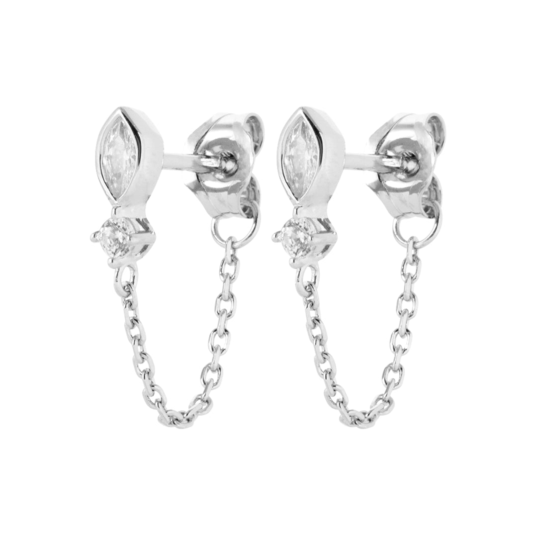 Boucle d'oreille Argent & OZ Lunar