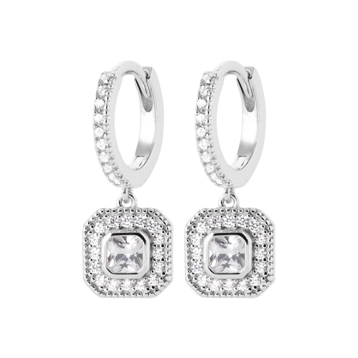 Boucles d'oreilles Argent 925 & Oz créoles pampilles Blaze