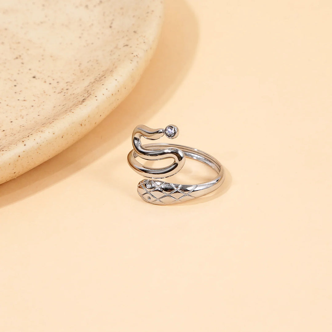 Bague Acier inoxydable femme Serpentin