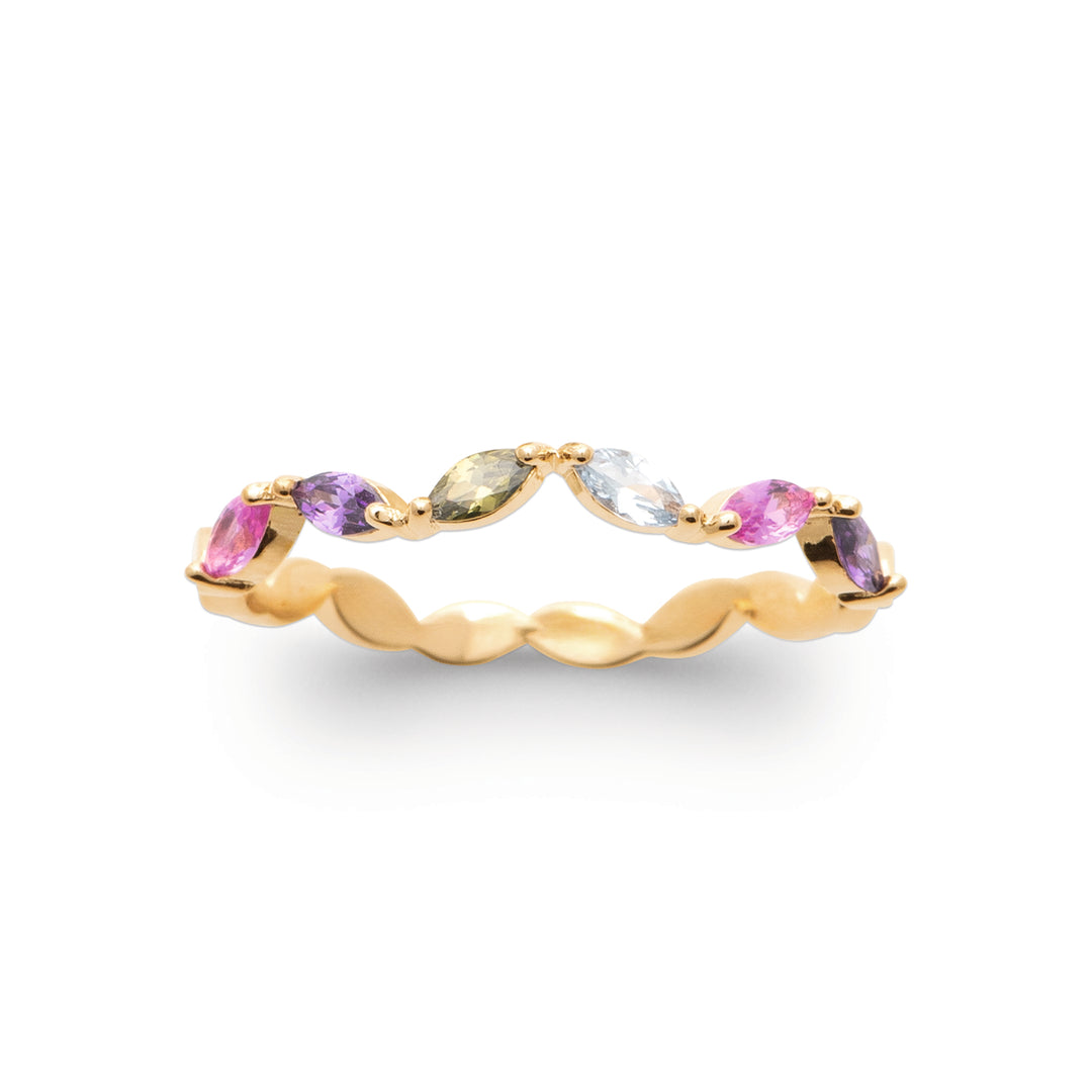 Bague Plaqué Or Violette