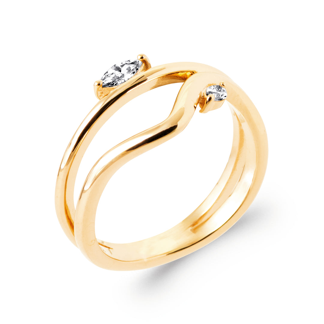 Bague Plaqué Or Aurélia