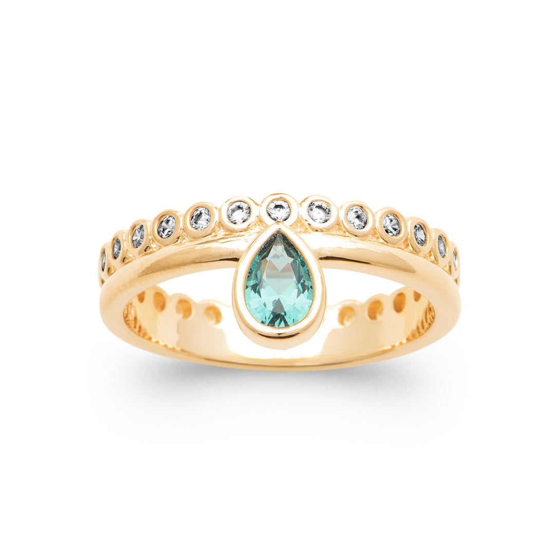 Bague Plaqué Or Sage