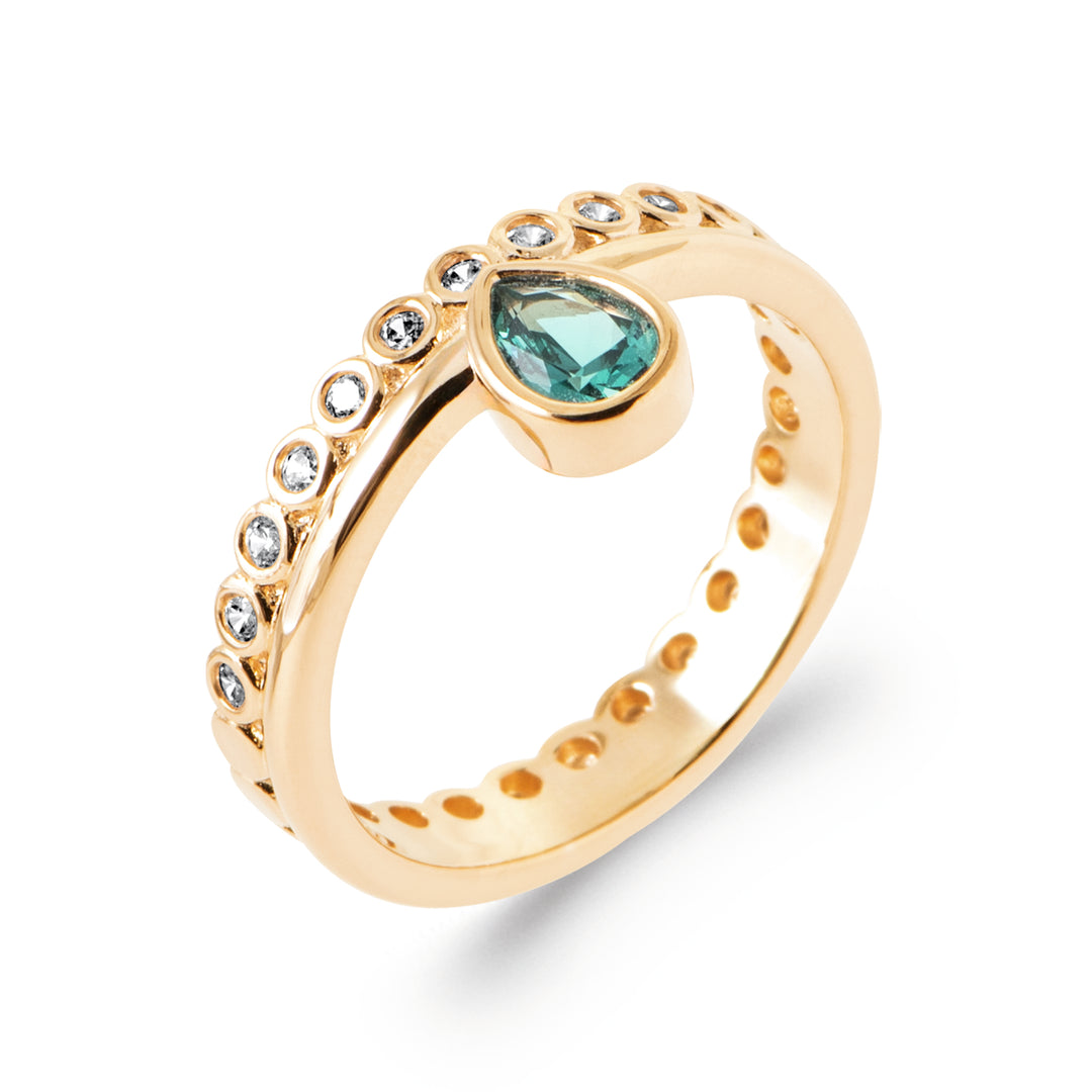 Bague Plaqué Or Sage