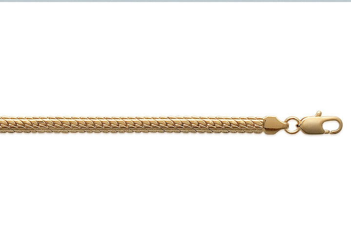 Collier Plaqué or maille anglaise plate Gaby