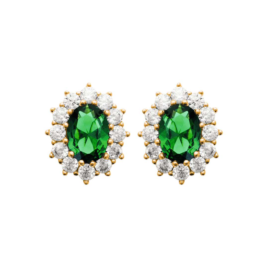 Boucles d'oreilles Plaqué or & Oz marguerite Harlow