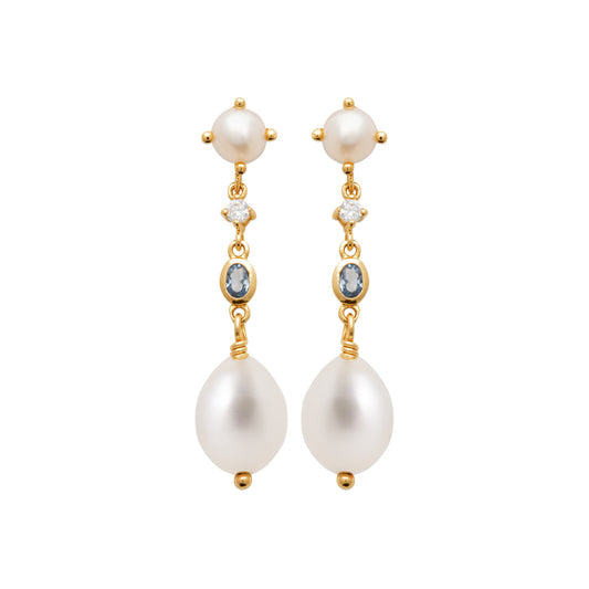 Boucles d'oreilles Plaqué Or & Perles & OZ Tiffany
