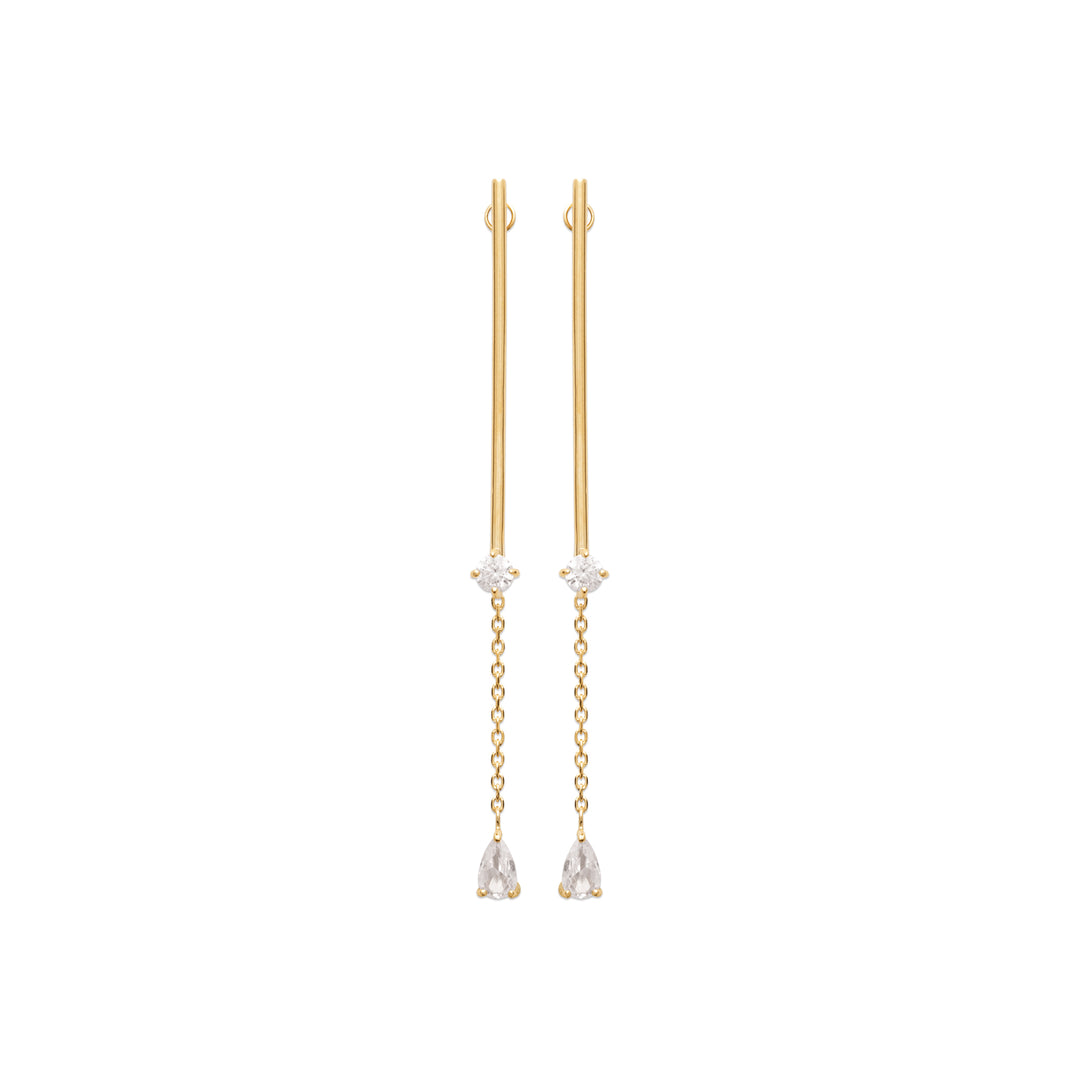 Boucles d'oreilles Plaqué or & Oz Starlett