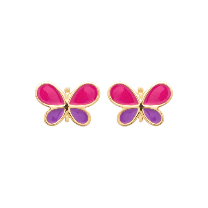 Boucles d'oreilles Plaqué Or enfant Butterfly
