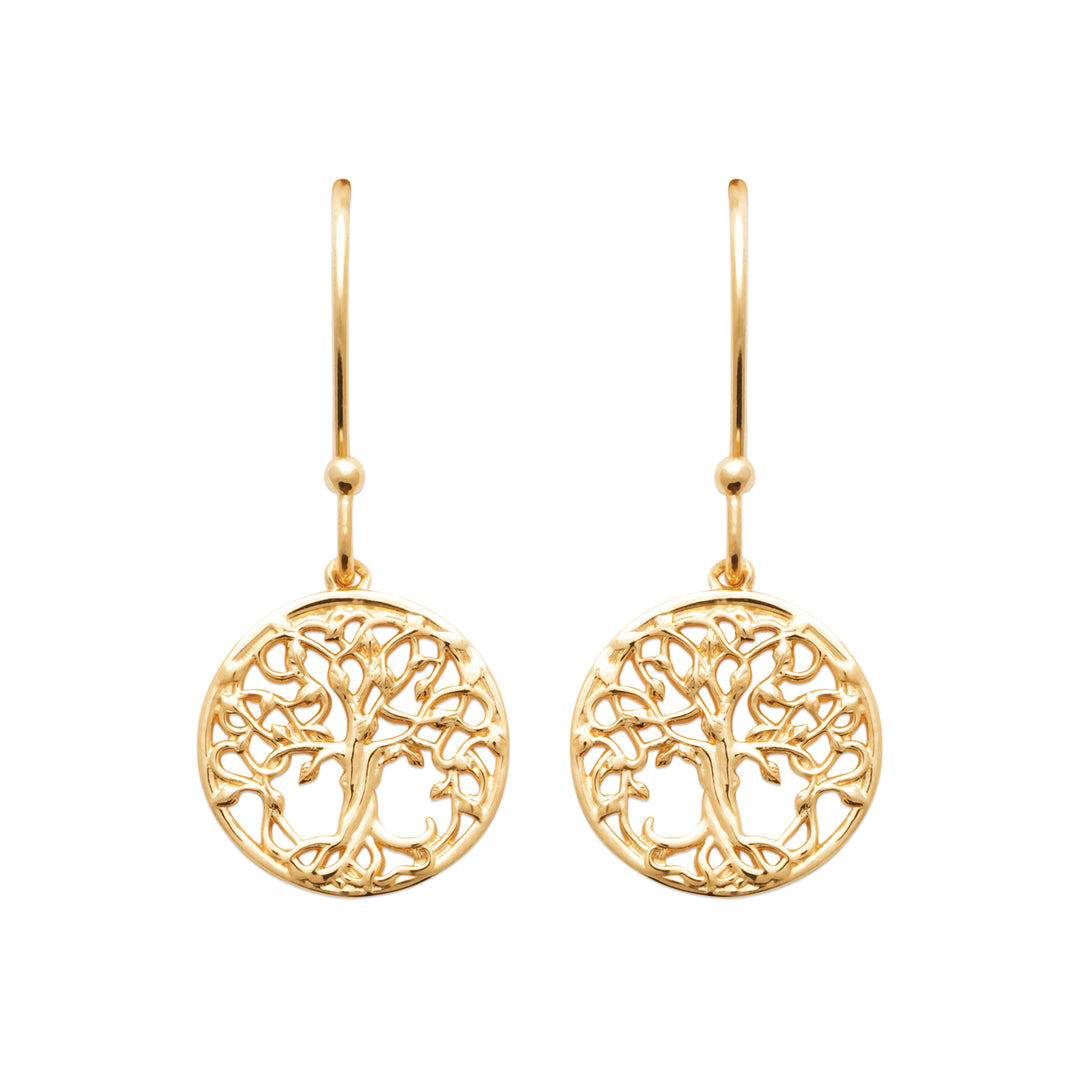 Boucles d'oreilles Plaqué or Arbre de vie Pria