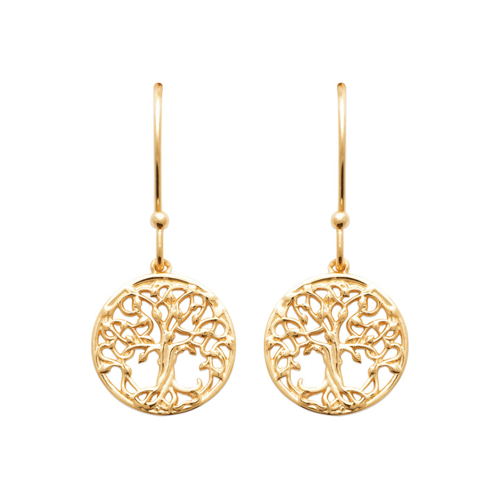 Boucles d'oreilles Plaqué or Arbre de vie Pria