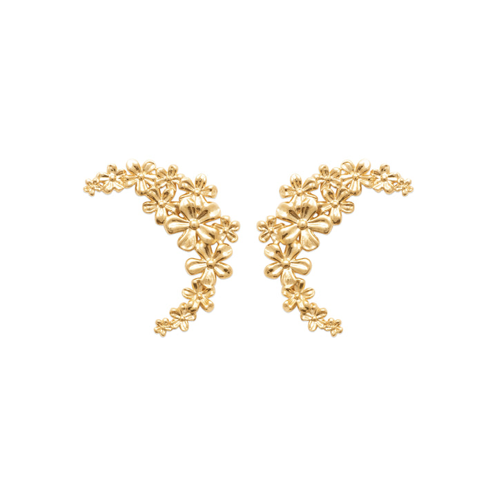 Boucles d'oreilles Plaqué Or Botanica