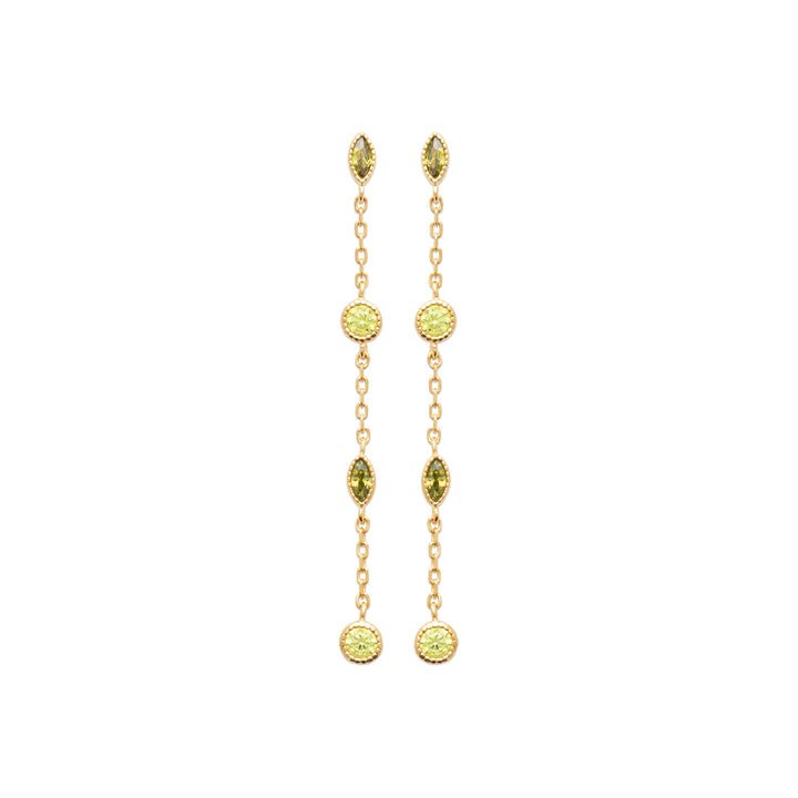 Boucles d'oreilles Plaqué Or & Oz Olive