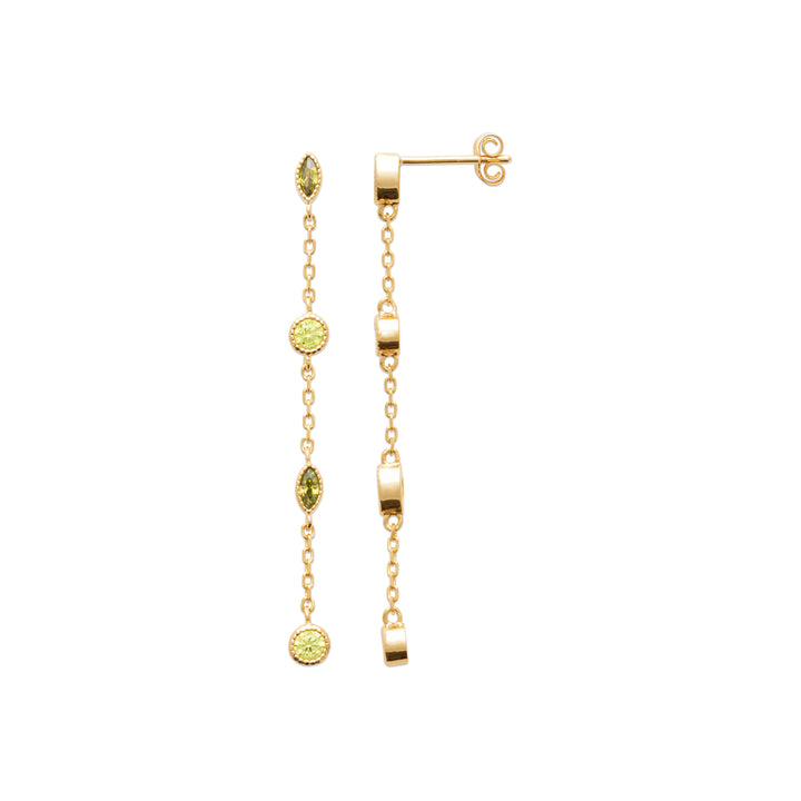 Boucles d'oreilles Plaqué Or & Oz Olive