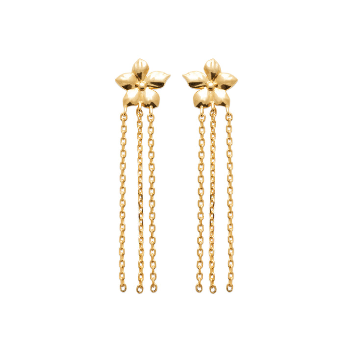 Boucles d'oreilles Plaqué Or fleur Ysalis