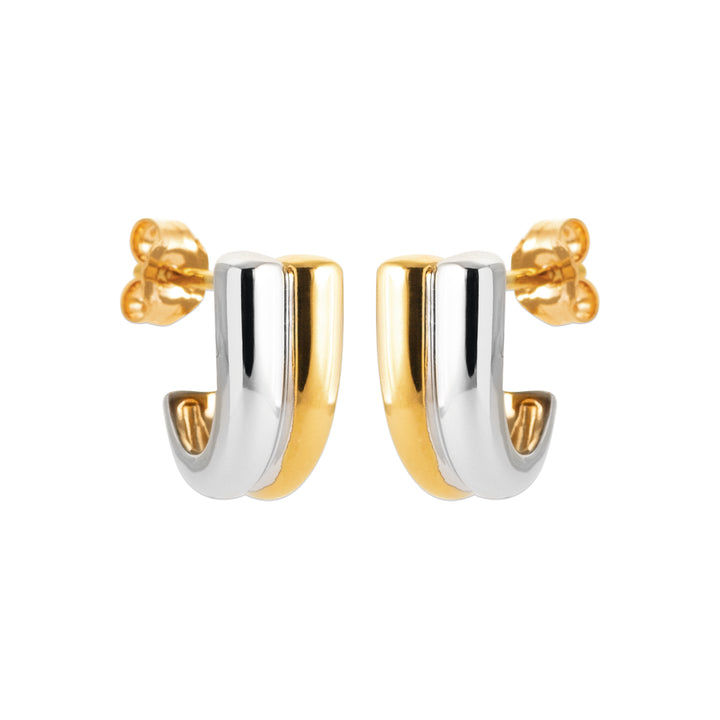 Boucles d'oreilles Plaqué Or & Argent 925 Bicolore Bliss
