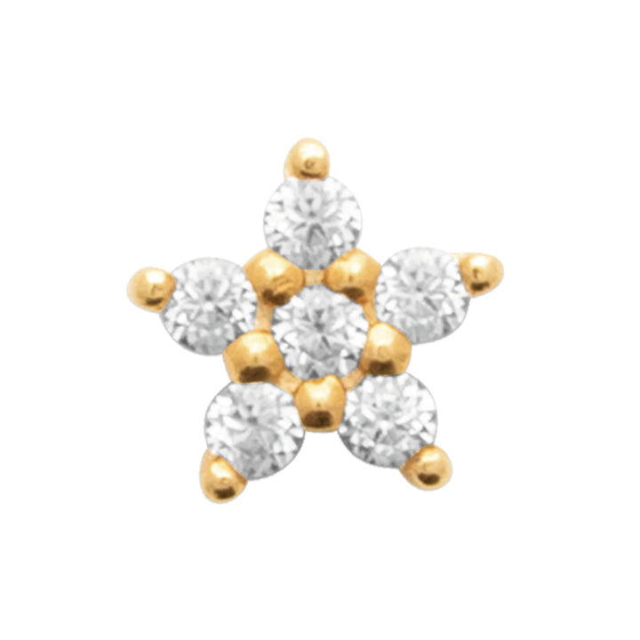 Piercing Plaqué or & OZ Tige Titane Vanilla